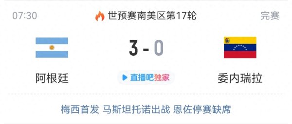 创同配资 随着阿根廷3-0, 乌拉圭3-0, 哥伦比亚3-0! 南美世预赛最新积分榜